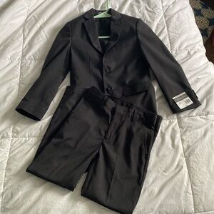 Boys 2 piece black suit.